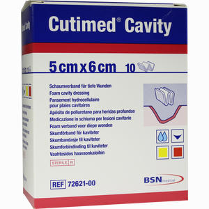 Cutimed Cavity 5x6cm Schaumverband Nicht Haftend 10 Stück - ab 56,49 €