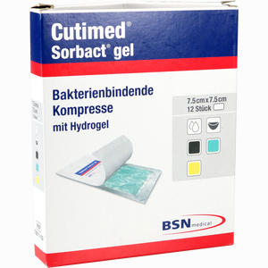 Cutimed Sorbact Gel Kompressen 7.5x7.5 Cm  ToRa Pharma GmbH 12 Stück - ab 251,27 &euro;