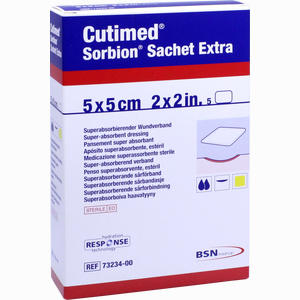 Cutimed Sorbion Sachet Extra 5x5cm  5 Stück - ab 18,95 €