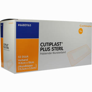 Cutiplast 10x19.8cm Plus Steril Verband 55 Stück - ab 150,00 €
