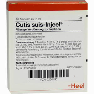 Cutis Suis- Injeel Ampullen  10 Stück - ab 23,56 €