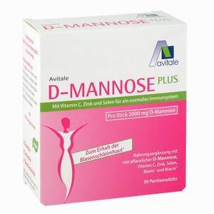 D- Mannose Plus 2000mg Sticks mit Vitaminen und Mineralstoffen Pulver 30 x 2.47 g - ab 12,90 €