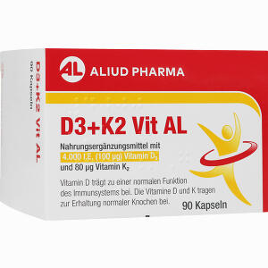 D3+ K2 Vit Al 4000 I. E. /80 Ug Kapseln 90 Stück - ab 16,26 &euro;