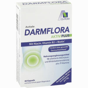 Darmflora Aktiv Plus 100 Mrd. Bakterien+7 Vitamine Kapseln 40 Stück - ab 15,59 €