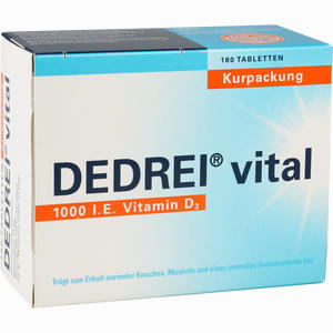 Dedrei Vital Kurpackung Tabletten 180 Stück - ab 0,00 &euro;