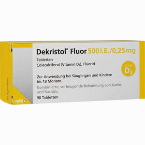Dekristol Fluor 500 I. E. /0. 25mg 90 Stück - ab 3,19 €