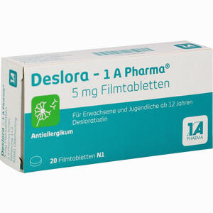 Deslora- 1a Pharma 5mg Filmtabletten  20 Stück - ab 3,45 €