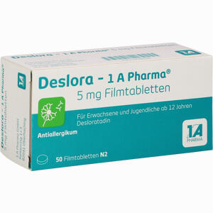 Deslora- 1a Pharma 5mg Filmtabletten  50 Stück - ab 6,69 €