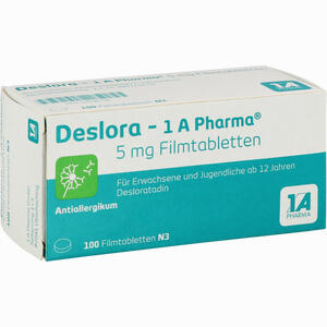 Deslora- 1a Pharma 5mg Filmtabletten  100 Stück - ab 12,19 €