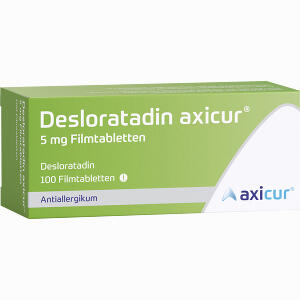 Desloratadin Axicur 5 Mg Filmtabletten 100 Stück - ab 20,31 &euro;