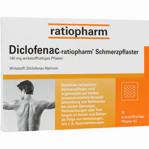 Diclofenac- Ratiopharm Schmerzpflaster  10 Stück - ab 13,75 €