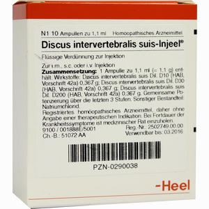 Discus Intervertebralis Suis- Injeel Ampullen  10 Stück - ab 21,55 €