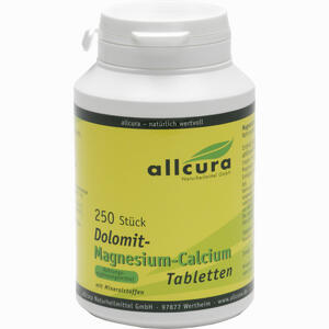 Dolomit Magnesium Calcium allcura Naturheilmittel GmbH 250 Stück - ab 8,66 €