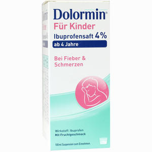 Dolormin für Kinder Ibuprofensaft 4% Suspension 100 ml - ab 3,95 &euro;