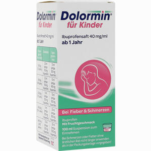 Abbildung von Dolormin für Kinder Ibuprofensaft 40 Mg/ml Suspension 100 ml