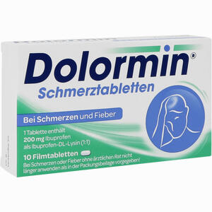 Abbildung von Dolormin Schmerztabletten Filmtabletten 10 Stück Abbildung von Dolormin Schmerztabletten Filmtabletten 10 Stück