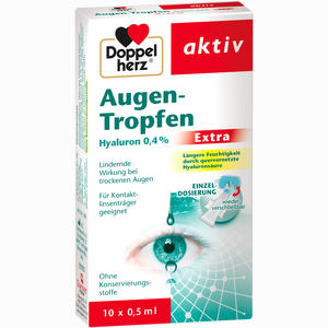 Doppelherz Augen- Tropfen Hyaluron 0.4% Extra  10 x 0.5 ml - ab 4,67 €