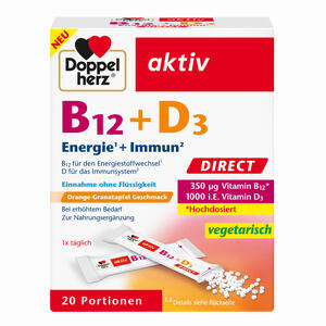 Doppelherz B12 + D3 Direct 20 Stück - ab 3,40 €