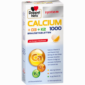 Doppelherz Calcium+d3+k2 System Brausetabletten 26 Stück - ab 0,00 &euro;