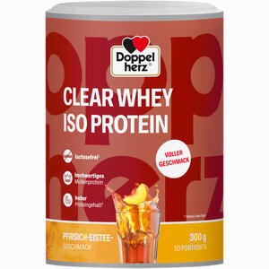 Doppelherz Clear Whey Iso Protein Pfirsich- Eistee 300 g - ab 16,69 €