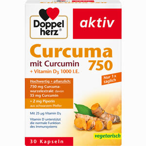 Doppelherz Curcuma 750 Kapseln  30 Stück - ab 4,17 €