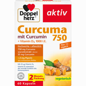 Doppelherz Curcuma 750 Kapseln 60 Stück - ab 7,40 €
