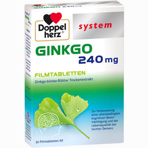 Doppelherz Ginkgo 240 Mg System Filmtabletten 30 Stück - ab 0,00 &euro;