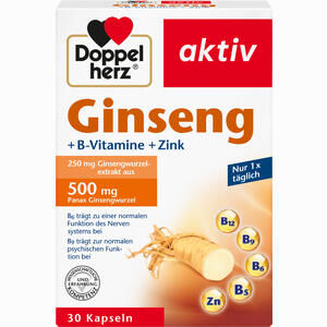 Doppelherz Ginseng 250 + B- Vitamine + Zink Kapseln 30 Stück - ab 3,90 €
