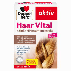 Doppelherz Haar Vital + Zink + Hirseextrakt Kapseln 60 Stück