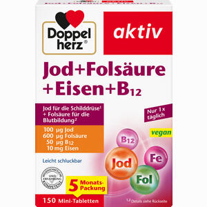 Doppelherz Jod+ Folsäure+ Eisen+ B12 150 Stück - ab 10,39 &euro;