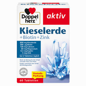 Doppelherz Kieselerde + Biotin + Zink Tabletten  60 Stück - ab 5,40 €