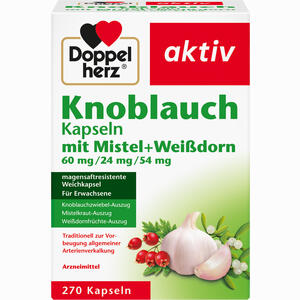 Doppelherz Knoblauch- Kapseln mit Mistel + Weißdorn 60/24/54mg  270 Stück - ab 0,00 €