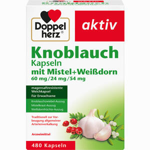 Doppelherz Knoblauch Kapseln mit Mistel + Weißdorn 60/24/54mg  480 Stück - ab 0,00 &euro;