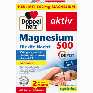 Doppelherz Magnesium 500 für die Nacht 60 Stück - ab 7,09 €