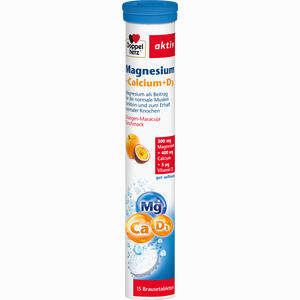 Abbildung von Doppelherz Magnesium+calcium+d3 Brausetabletten  15 Stück Abbildung von Doppelherz Magnesium+calcium+d3 Brausetabletten  15 Stück