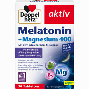 Doppelherz Melatonin + Magnesium 400 Tabletten  30 Stück - ab 5,39 €