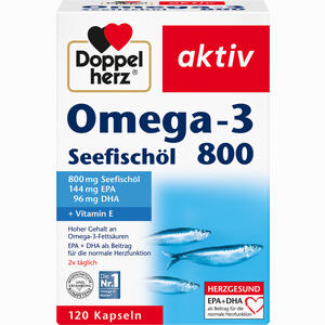 Doppelherz Omega- 3 800 Seefischöl Aktiv Kapseln  120 Stück - ab 8,91 €