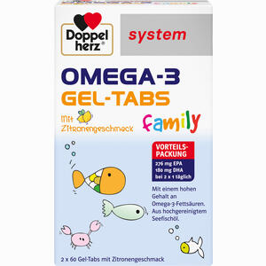 Doppelherz Omega- 3 Gel- Tabs Family System Kautabletten 120 Stück - ab 26,04 €