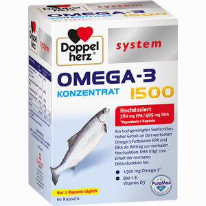 Doppelherz Omega- 3 Konzentrat 1500 System Kapseln 60 Stück - ab 0,00 &euro;