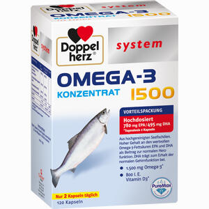 Doppelherz Omega- 3 Konzentrat 1500 System Kapseln 120 Stück - ab 0,00 &euro;
