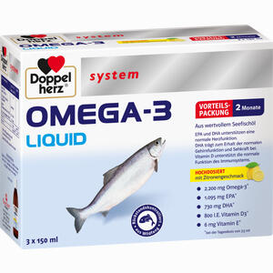 Doppelherz Omega- 3 Liquid System Fluid 3 x 150 ml - ab 40,24 €