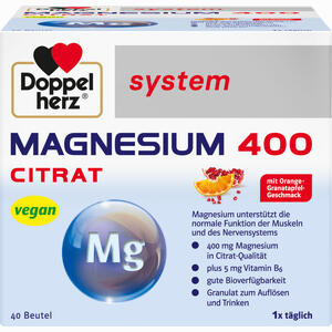 Doppelherz System Magnesium Citrat 400 Granulat  40 Stück