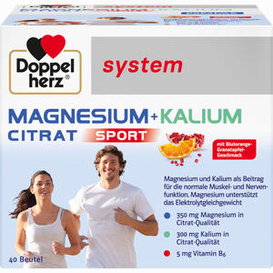 Doppelherz System Magnesium + Kalium Citrat Granulat 40 Stück Doppelherz System Magnesium + Kalium Citrat Granulat 40 Stück