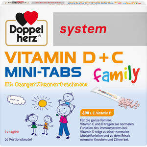 Doppelherz Vitamin D + C Mini- Tabs Family System 20 Stück - ab 5,19 €