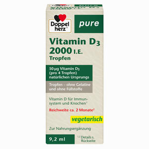 Doppelherz Vitamin D3 2000 I.e. Pure Tropfen  9.2 ml - ab 4,65 €