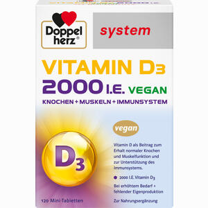 Doppelherz Vitamin D3 2000 I. E Vegan System 120 Stück - ab 10,00 &euro;