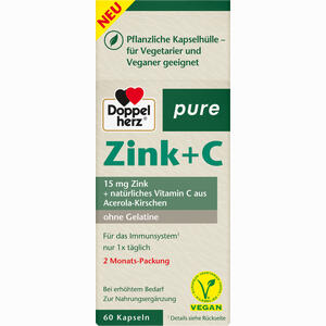 Doppelherz Zink + C Pure Kapseln  60 Stück - ab 5,70 €