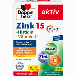 Doppelherz Zink+histidin Depot Tabletten Aktiv  100 Stück - ab 12,27 €