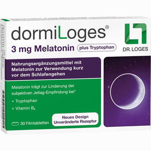 Dormiloges 3mg Melatonin Plus Tryptophan Filmtabletten 30 Stück - ab 12,04 €