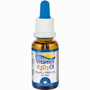 Dr. Jacobs Vitamin K2d3 Öl 1000 Ie+ 50 Mcg D3+ K2 20 ml - ab 15,13 €